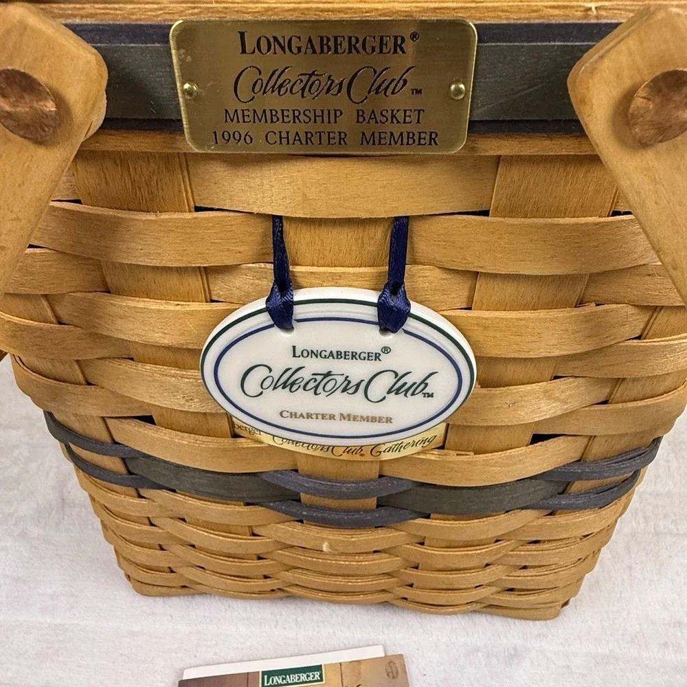 Longaberger 1996 Collectors Club Charter Member Basket Liner Tie-On Brochure